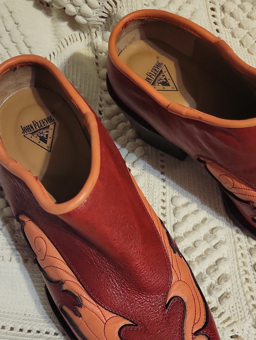 John Fluevog Women's Autry Garland Western Mule Size 8 1/2 - Picture 2 of 9